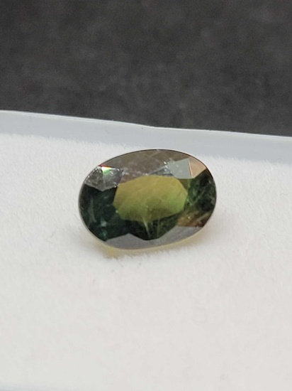 Green songea Sapphire high quality top AAA beauty 2.37ct oval cut