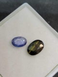 Sapphire lot 2 beauties high quality untreated 1.17ct blue and green