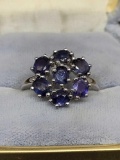 Blue Sapphire kanchanaburi 925 sterling silver ring 4+ct quality earth mined gem new designer