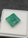 Emerald 8.0ct earth mined gemstone nice forest green