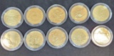10 24 kt gold plated state quarters