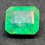 Sea green Square cut Emerald gemstone 9.56ct