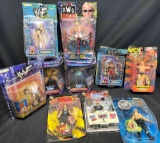 1990s Wrestling Action Figures. Jakks WWF, Toybiz WcW Scott Steiner. WWE.