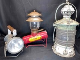 Vintage Lanterns. Bernz O Matic, Star Headlight and Lantern
