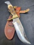 Schrade Walden NY USA Uncle Henry Staglon 171UH Pro Hunter Fixed Blade Knife with Sheath