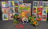 Vintage Teenage Mutant Ninja Turtles Action Figures and Cards, TMNT, Playmates