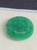 oval cut Forest Green Emerald gemstone 6.48ct