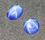 2 blue star Sapphire stunning star 3.24ct