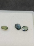 Sapphire lot of 3 .88ct AAA Quality earth mind gem blue and green wow
