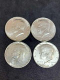 Kennedy silver half lot 1964 Frosty white gem bus from roll $2 face value 90%
