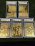 5 WCG 10 star wars 23kt gold trading cards