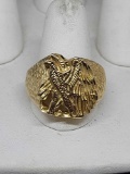 18kt gold ring with Eagle image