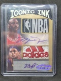 1 of 1 custom Michael Jordan and LeBron James basketball card signature and jersey