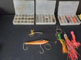 Fishing hooks, weights, lures and jigs