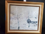 Winter Scene Oil Painting by Dale Blanchard