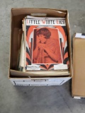 box of vintage music composition sheets