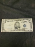 Blue seal 1953 $5 bill
