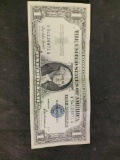 series 1957 blue silver Certificate $1 bill