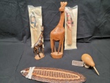 Wooden pieces made by Tribes