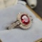 3ct Garnet 925 Silver Ring, Size 6