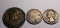 Washington silver quarter + canada silver quarter + 1947 mexico coin lot of 3