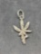 Cannabis pendant Sterling Silver Very old vintage piece