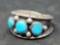 RC Signed Native American Turquoise Ring