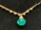 Tear Drop Cut Emerald Briolette String Weaved And Beaded Necklace