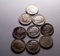 Roosevelt silver dime lot of 8 90% silver dimes