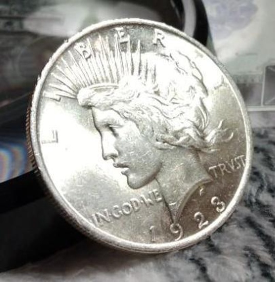 Peace Dollar 1923. High Grade MS+++ Excellent Strike. Nice Coin