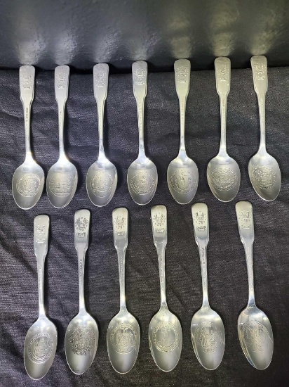 Original 13 State/Colony Bicentennial Collectors Spoons