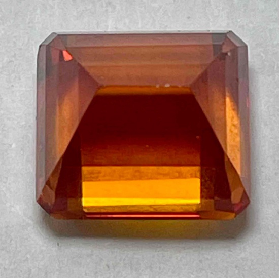 Square Cut Orange Sapphire Gemstone 3g
