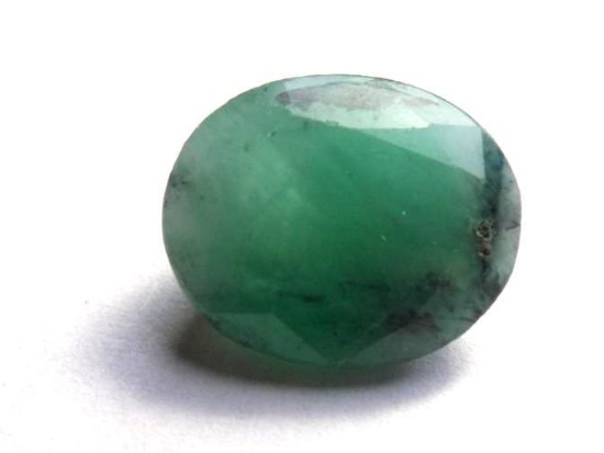 emerald rare columbian green 4.40 ct large high quality with gem id card