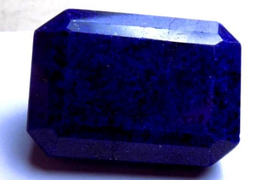 blue saphire massive 85++ ct deep blue earth mined gemstone with id card