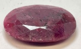 Large Opaque Oval Cut Ruby Gemstone 12.38g