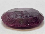 Large Opaque Oval Cut Ruby Gemstone 8.36g