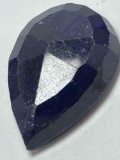 Dark Blue Opaque Pear Cut Topaz 12.25g