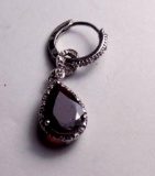 Antique ruby and diamond silver pendant very old with real gemstones 5+ ctw half carat dimonds