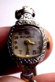 antique bulova womens watch 10 kt gold filled silver rare very old circa 1900 to 1940s