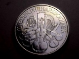 Wiener phil harmonic 1 troy oz silver round/coin gem bu beauty