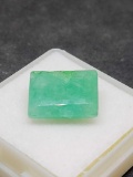 Emerald stunning glowing sea green huge cut polished beauty 6.34ct earth mined gemstone