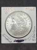 1885-O Morgan silver dollar 90% silver Mirror Like GEM, Exceptionally High MS+++++