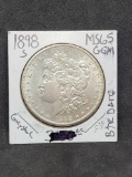 1898-S Morgan silver dollar 90% silver Higher MS+++++, Nice Coin, Clean