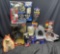 Large lot of Star Wars Collectible Memorabilia. Chess Set Mugs, PEZ, Maul Statue, Jar Jar Bank, More