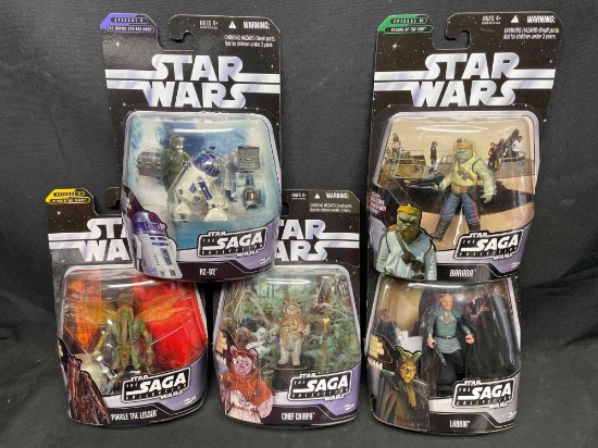 The Saga Collection 3 3/4 Chief Chirpa, Labria, Barada, Poggle The Lesser, R2D2