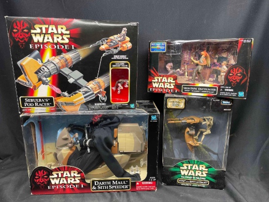 Episode I Mos Espa Encounter, Sebulbas Pod Racer, Stap w Battle Droid 3 3/4. 12 Inch Maul w/