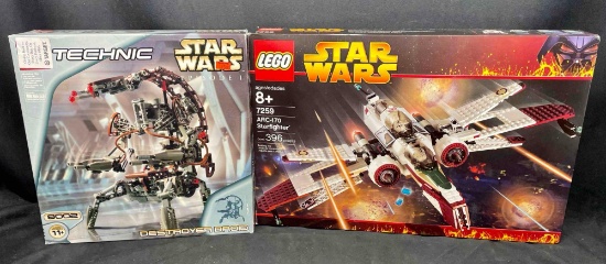 Star Wars Lego 7259 ARC-170 Starfighter. Lego Technic 8002 Destroyer Droid