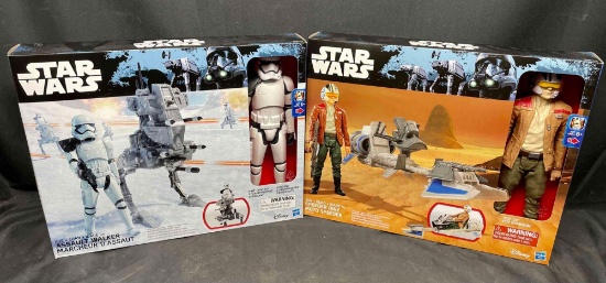 Large Scale Action Figures with Vehicles. 12 Inch Assault Walker and Speeder Bike