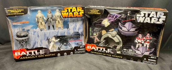 Battle Packs. Assault on Hoth and Skirmish in the Senate 3 3/4 scale Action Figures