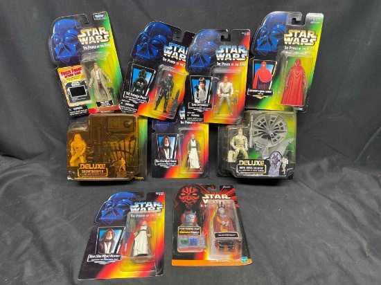 Power Of The Force Action Figures. Deluxe Snowtrooper and Rebel Soldier. Nute Gunray